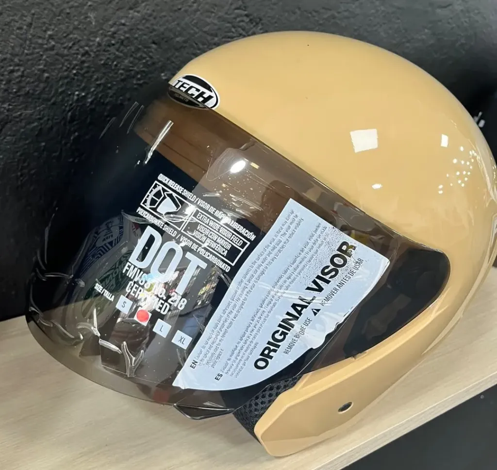 Casco Abierto TECH - DOT - Beige