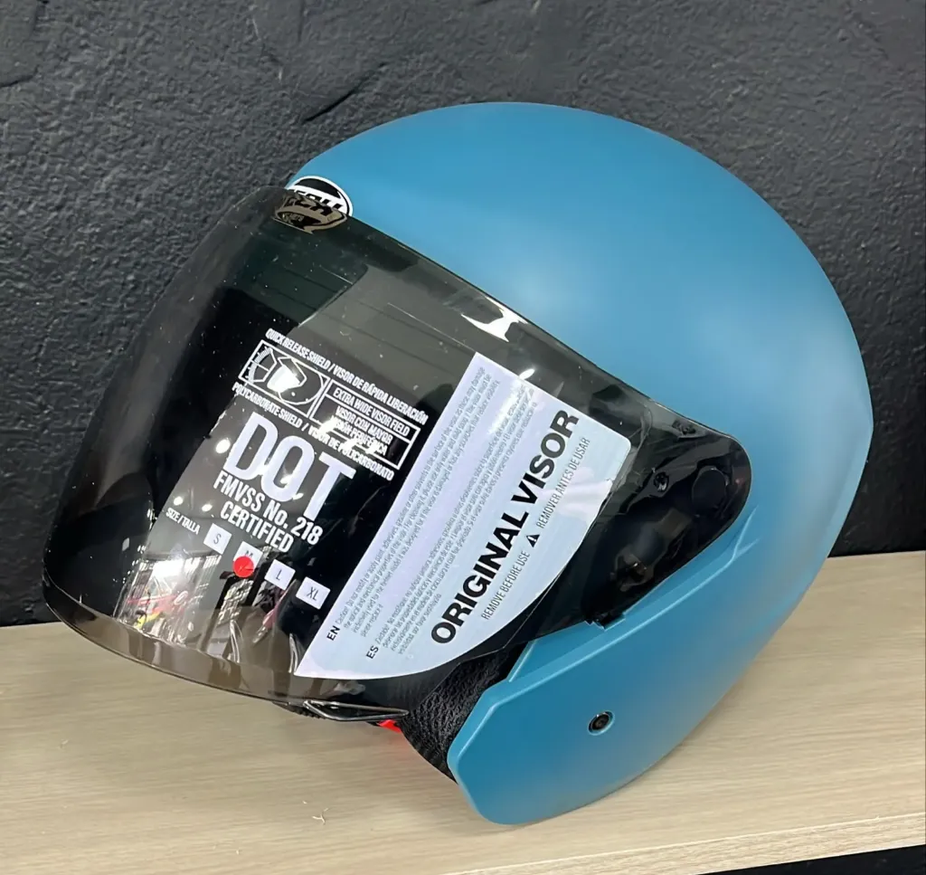 Casco Abierto TECH - DOT - Turquesa