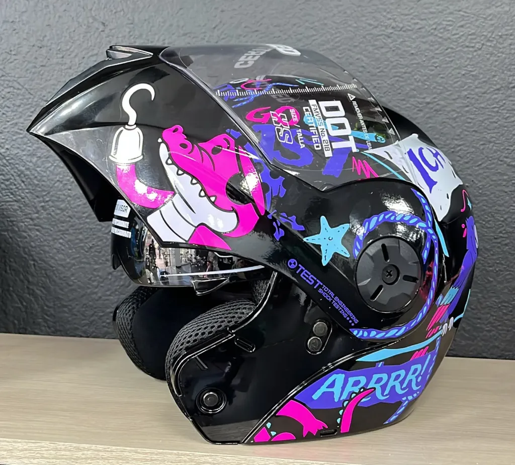 Casco Infantil (Niña) ICH Abatible DOT – Doble Visor